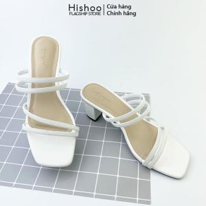 Dép cao gót 5p quai dây mảnh dáng sandal thời trang chính hãng HISHOO S056